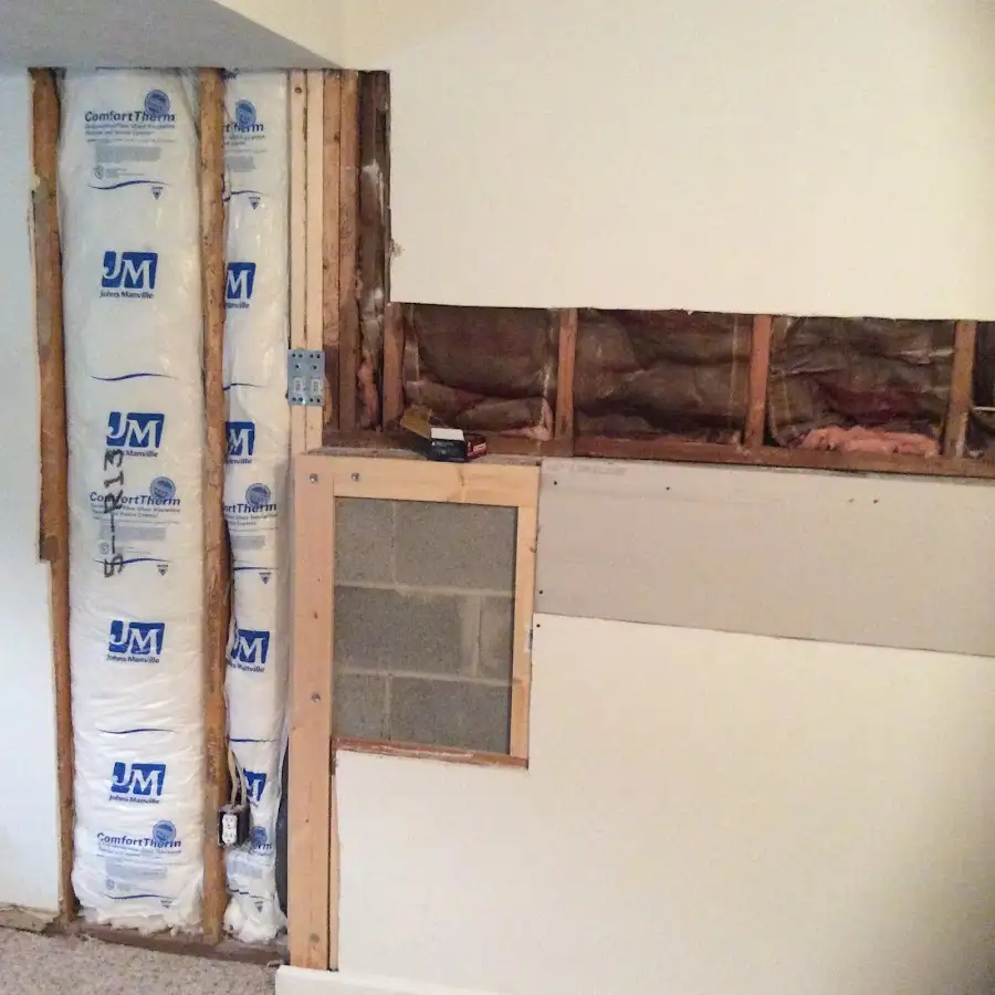 Wall insulation replacement during Structural Drying in Arlington